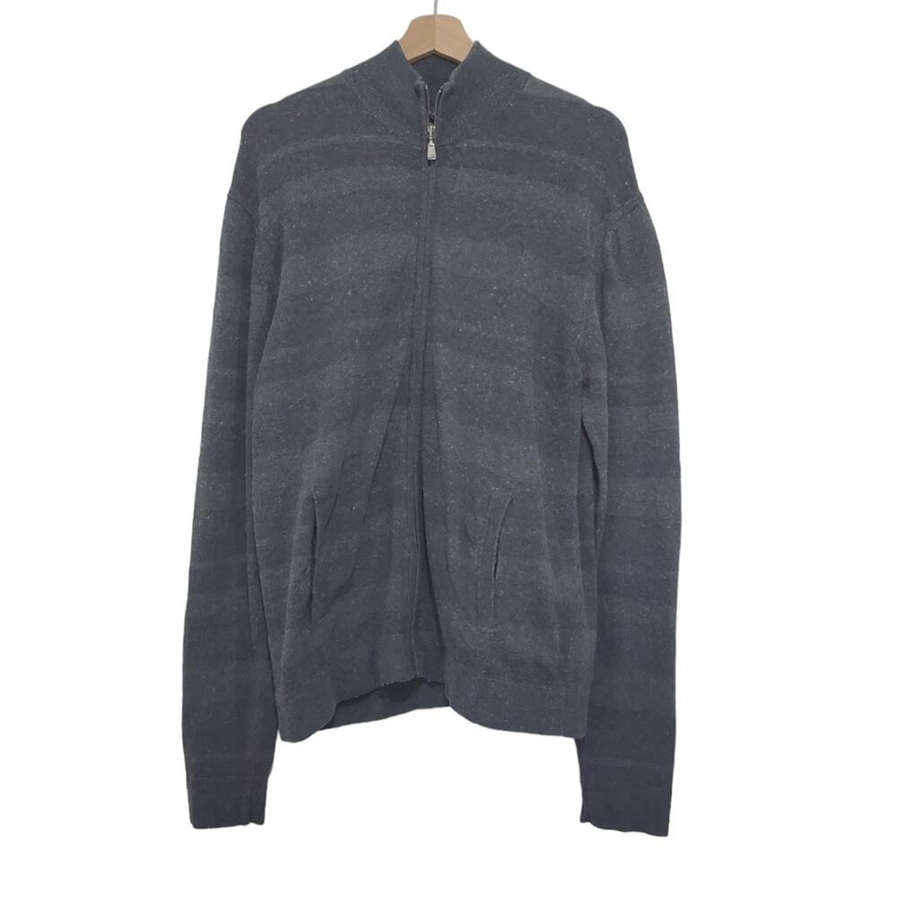 Ted Baker | Wool Blend Striped Full Zip Sweater Ted B Size 4